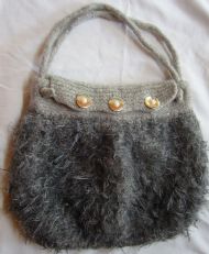 Grey Fluffy Bag